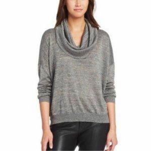 Joie cowl neck metallic silver gray sweater